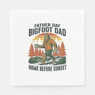 Serviette En Papier T-shirt de la fête des pères Bigfoot Papa L'homme