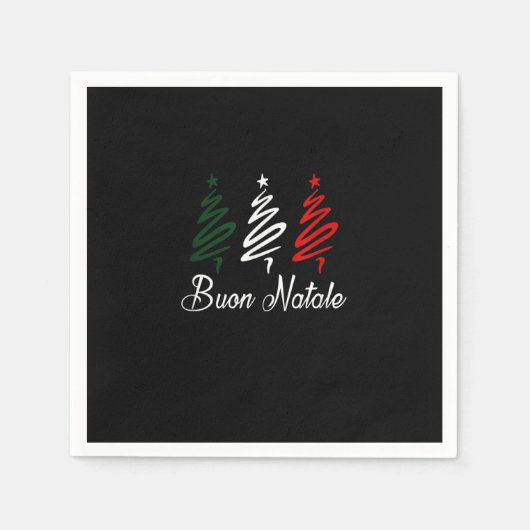 Serviette En Papier T-shirt de Noël de Buon Natale (Devant)