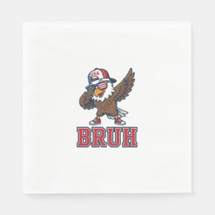 Serviette En Papier T-Shirt Dessin de gravure vintage de l'aigle patri