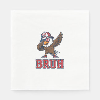 Serviette En Papier T-Shirt Dessin de gravure vintage de l'aigle patri