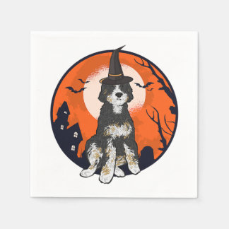 Serviette En Papier T-shirt d'Halloween pour chien de Bernedoodle