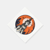 Serviette En Papier T-shirt d'Halloween pour chien de Bernedoodle (Coin)