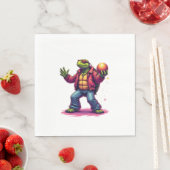 Serviette En Papier T-shirt Disco Tortue esthétique (En situation)