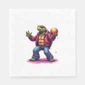 Serviette En Papier T-shirt Disco Tortue esthétique (Devant)