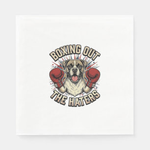 Serviette En Papier T-shirt drôle de chien Boxer boxant les haineux De