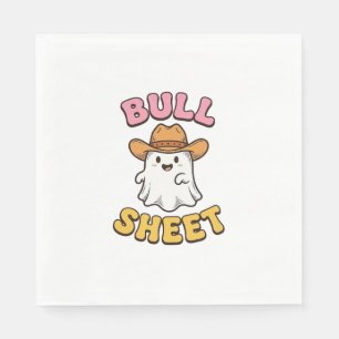 Serviette En Papier T-shirt drôle vintage cowboy fantôme mignon Bull S