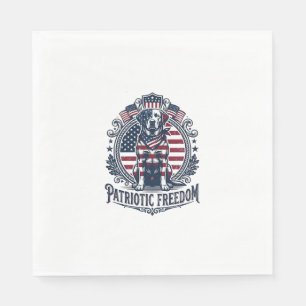 Serviette En Papier T-shirt graphique vectoriel du Labrador patriotiqu