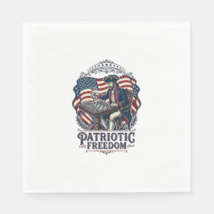 Serviette En Papier T-shirt graphique vectoriel joueur d'échecs patrio