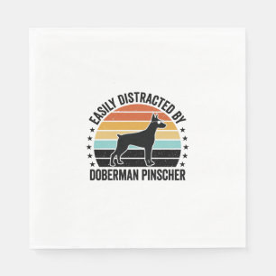 Serviette En Papier T-shirt graphique vintage Doberman Pinscher couche