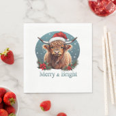 Serviette En Papier T-shirt indispensable à la vache de Highland (En situation)