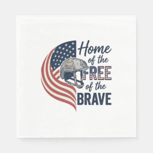 Serviette En Papier T-shirt patriotique de la maison libre casque brav