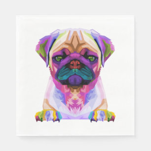 Serviette En Papier T-shirt taureau coloré, Pitbull Lover Tee, Colo