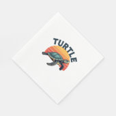 Serviette En Papier T-shirt tortue rétro (Coin)