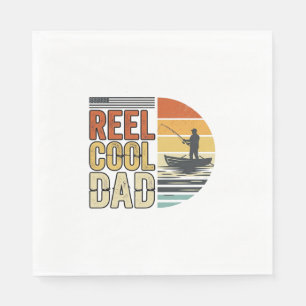 Serviette En Papier T-shirt vintage pêche Papa vraiment cool Design_1
