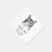 Serviette En Papier Tabby Cat Boissons personnalisées sur moi (Coin)
