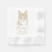 Serviette En Papier Tabby Chat Cheveux personnalisés serviettes (Devant)