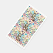 Serviette En Papier Tabby Fairy Chat champignon Floral (Coin)