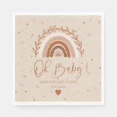 Serviette En Papier Table Arc-en-ciel en terre cuite Terre Boho (Devant)