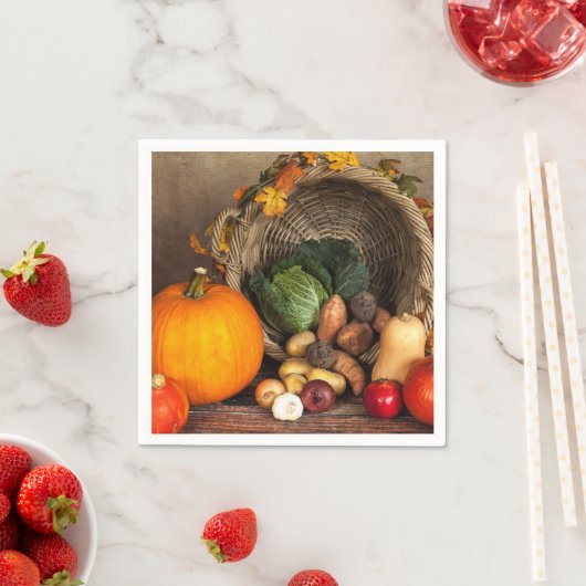 Serviette En Papier Table Bountiful Harvest (En situation)