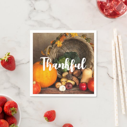 Serviette En Papier Table Bountiful Harvest (En situation)