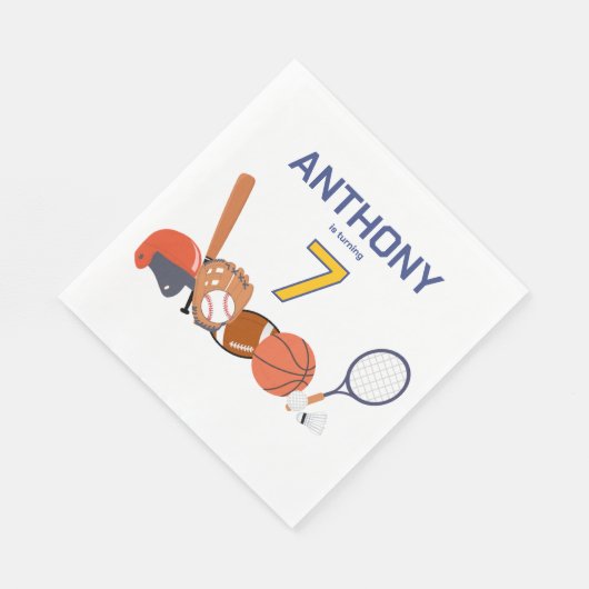 Serviette En Papier Table d'anniversaire de sport entièrement étoile p (Coin)