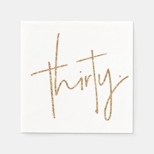 Serviette En Papier TABLE DE PARTI trente script moderne 30 parties sc (Devant)