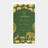Serviette En Papier Table des Mariages hindous Emerald Om (Devant)
