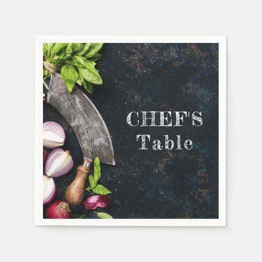 Serviette En Papier Table du chef cuisine rustique (Devant)
