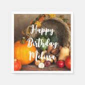 Serviette En Papier Table du chef rustique Bountiful Harvest Anniversa (Devant)