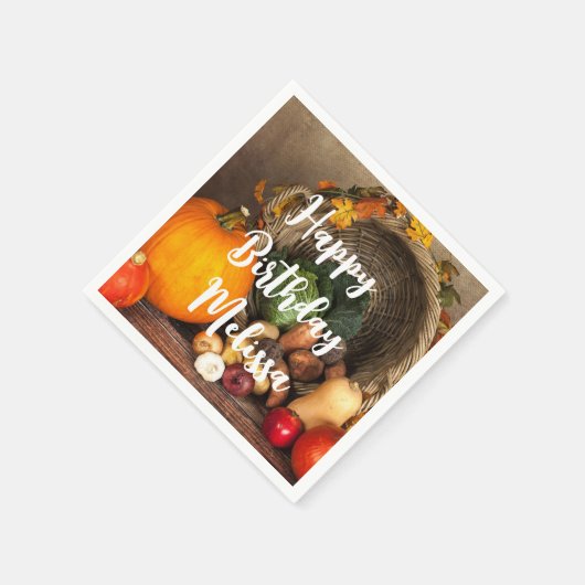 Serviette En Papier Table du chef rustique Bountiful Harvest Anniversa (Coin)