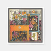 Serviette En Papier Table orange Mah Jongg (Devant)