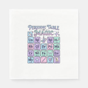Serviette En Papier Table périodique licorne de magie Graphisme Merch