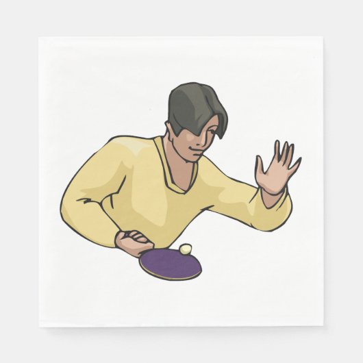 Serviette En Papier Table Tennis Lecteur Papier Naples (Devant)