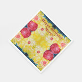 Serviette En Papier Tableau abstrait de l'explosion florale (Coin)