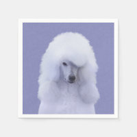 Tableau blanc standard de caniche - Art original d