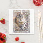 SERVIETTE EN PAPIER TABLEAU CAT (En situation)