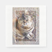 SERVIETTE EN PAPIER TABLEAU CAT (Devant)