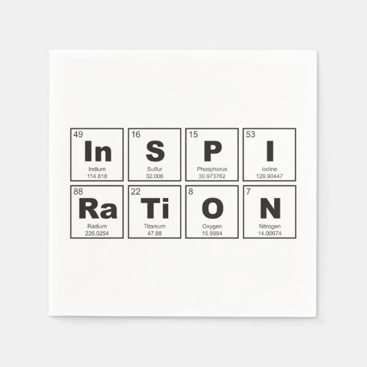 Serviette En Papier Tableau chimique périodique des éléments : InSPIRa (Devant)