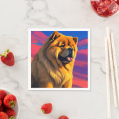 Serviette En Papier Tableau Chow Chow (En situation)