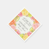 Serviette En Papier Tableau de Baby shower de la petite Cutie florale (Coin)