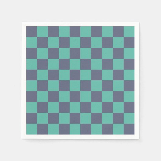 Serviette En Papier Tableau de bord bleu et vert (Devant)