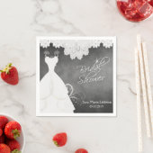 Serviette En Papier Tableau de bord de Fête des mariées avec dentelle (En situation)