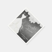 Serviette En Papier Tableau de bord de Fête des mariées avec dentelle (Coin)