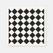 Serviette En Papier Tableau de bord noir et blanc À damiers Drapeau (Devant)