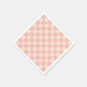Serviette En Papier Tableau de bord rose et crème (Coin)
