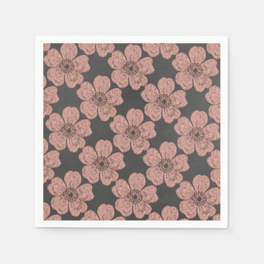 Serviette En Papier Tableau de bord Rose Wild Peach (Devant)