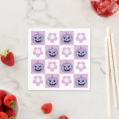Serviette En Papier Tableau de contrôle Jack-o'-lantern Pink Purple Ha (En situation)