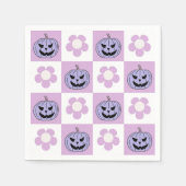 Serviette En Papier Tableau de contrôle Jack-o'-lantern Pink Purple Ha (Devant)