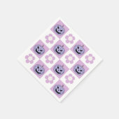 Serviette En Papier Tableau de contrôle Jack-o'-lantern Pink Purple Ha (Coin)