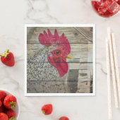 Serviette En Papier Tableau de la grange de poulet rustique Rooster (En situation)